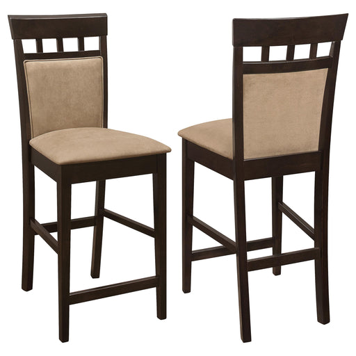 Gabriel Upholstered Counter Height Stools Cappuccino and Beige (Set of 2) - Casa Morelos / Coahuila Furniture (Oklahoma City, OK)