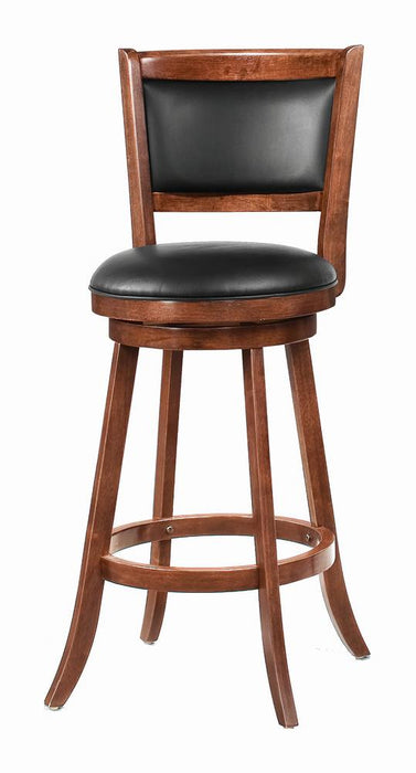 Broxton Upholstered Swivel Bar Stools Chestnut and Black (Set of 2) - Casa Morelos / Coahuila Furniture (Oklahoma City, OK)