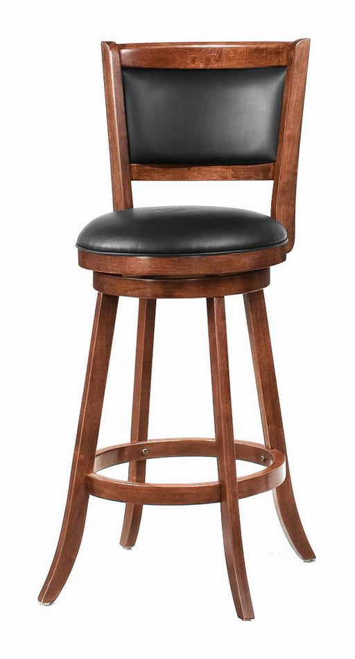 Broxton Upholstered Swivel Bar Stools Chestnut and Black (Set of 2) - Casa Morelos / Coahuila Furniture (Oklahoma City, OK)