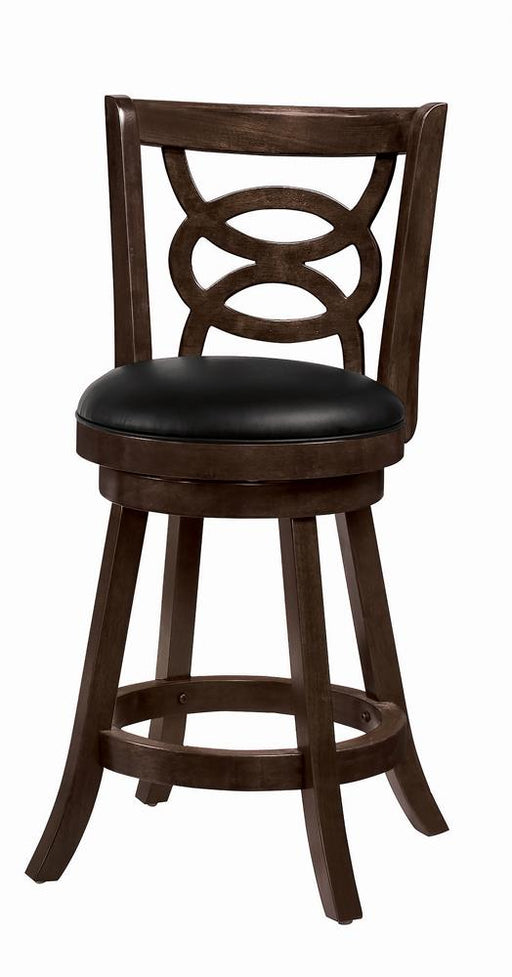 Calecita Swivel Counter Height Stools with Upholstered Seat Cappuccino (Set of 2) - Casa Morelos / Coahuila Furniture (Oklahoma City, OK)