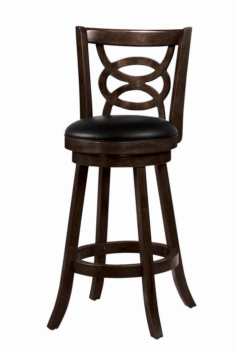 Calecita Swivel Bar Stools with Upholstered Seat Cappuccino (Set of 2) - Casa Morelos / Coahuila Furniture (Oklahoma City, OK)