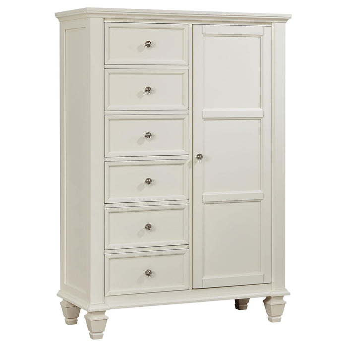 Sandy Beach 8-drawer Door Chest Storage Cream White - Casa Morelos / Coahuila Furniture (Oklahoma City, OK)
