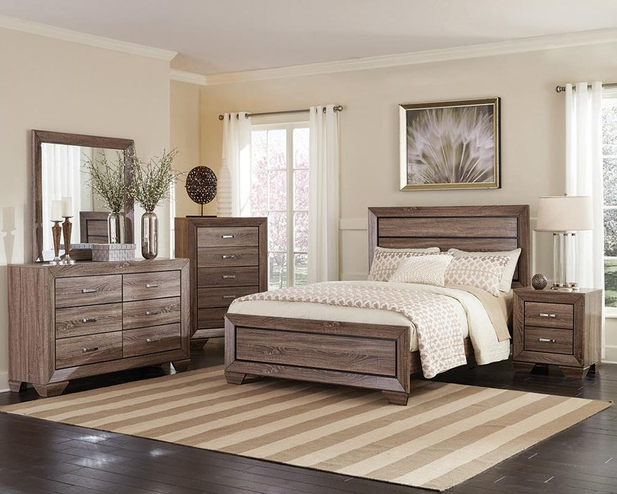 Kauffman Bedroom Set with High Straight Headboard - Casa Morelos / Coahuila Furniture (Oklahoma City, OK)