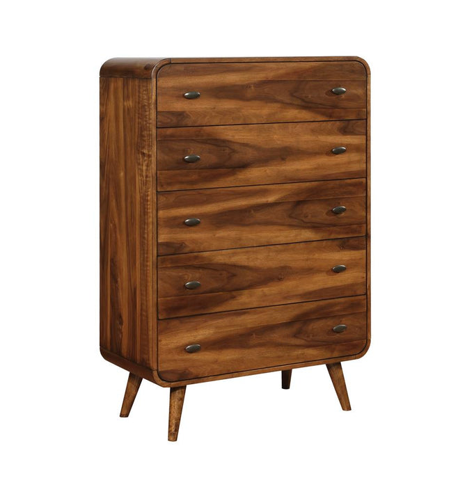 Robyn 5-drawer Chest Dark Walnut - Casa Morelos / Coahuila Furniture (Oklahoma City, OK)