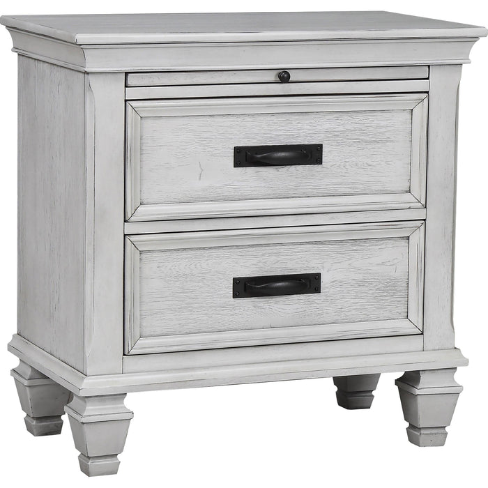 Franco 2-drawer Nightstand Antique White - Casa Morelos / Coahuila Furniture (Oklahoma City, OK)