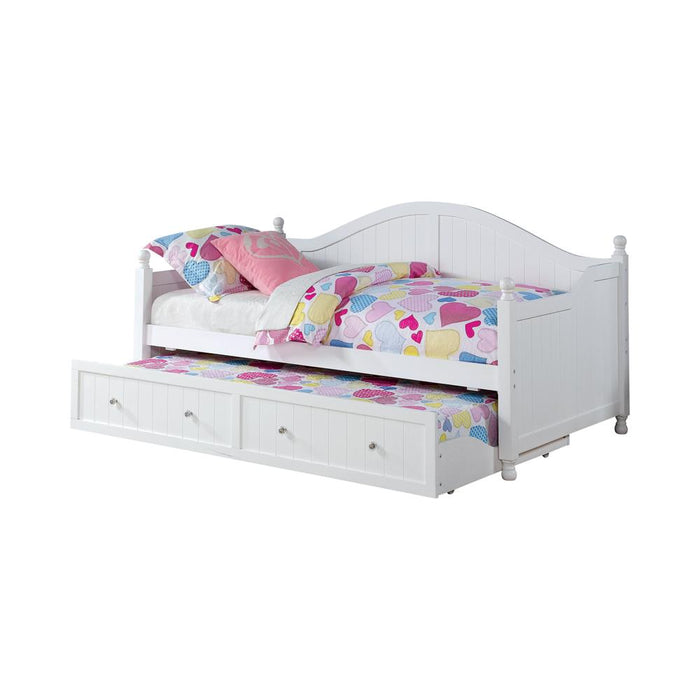 Julie Ann Twin Daybed with Trundle White - Casa Morelos / Coahuila Furniture (Oklahoma City, OK)