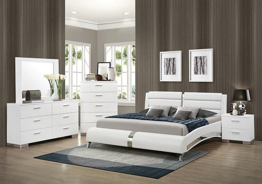 Jeremaine 5-piece California King Bedroom Set Glossy White - Casa Morelos / Coahuila Furniture (Oklahoma City, OK)