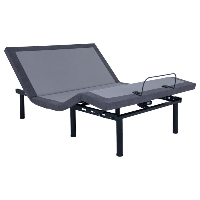 Clara Eastern King, E.King, Queen, & Twin XL Adjustable Bed Base Grey and Black - Casa Morelos / Coahuila Furniture (Oklahoma City, OK)