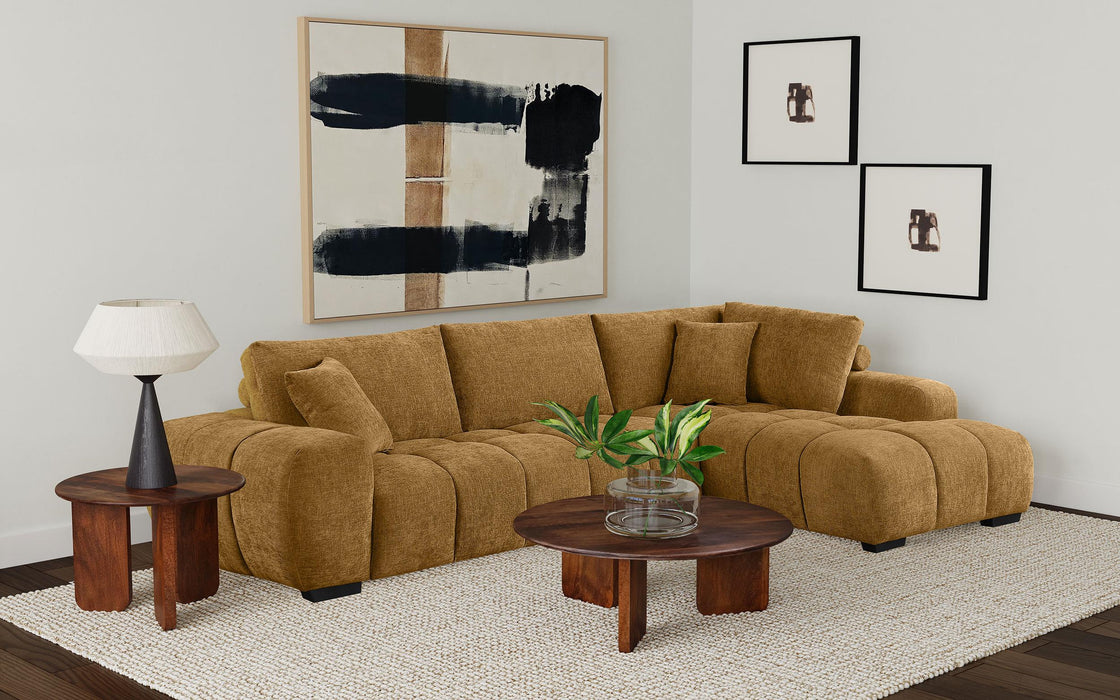 Camacho Upholstered Chaise Sectional Sofa Amber - Casa Morelos / Coahuila Furniture (Oklahoma City, OK)