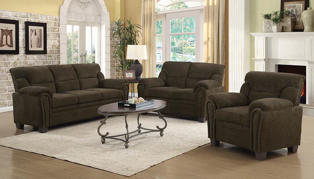 Clementine Upholstered Pillow Top Arm Living Room Set - Casa Morelos / Coahuila Furniture (Oklahoma City, OK)