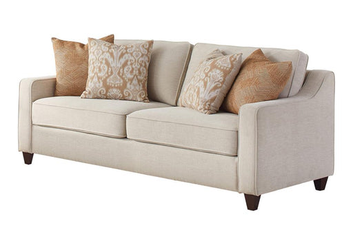 Christine Upholstered Cushion Back Sofa Beige - Casa Morelos / Coahuila Furniture (Oklahoma City, OK)