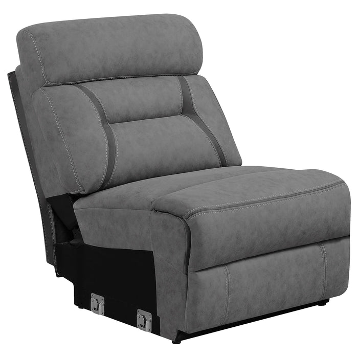 Higgins Upholstered Armless Chair Grey - Casa Morelos / Coahuila Furniture (Oklahoma City, OK)
