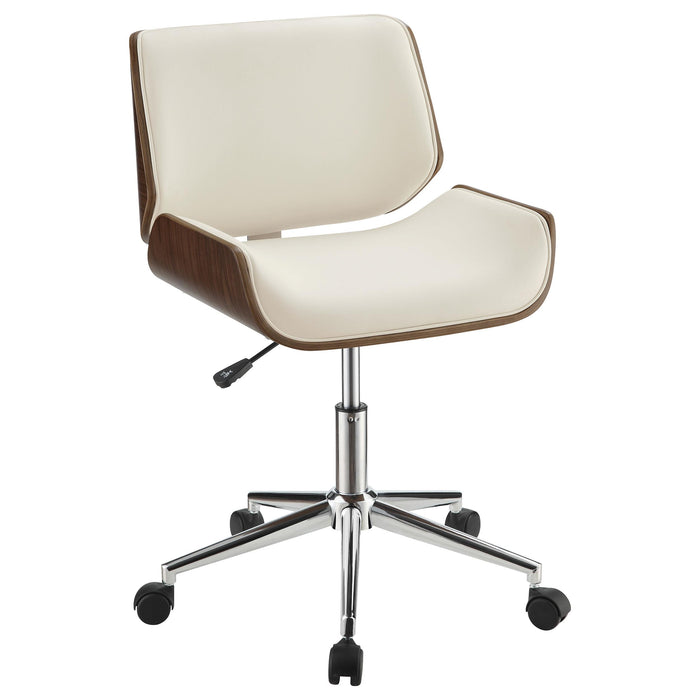 Addington Adjustable Height Office Chair Ecru and Chrome - Casa Morelos / Coahuila Furniture (Oklahoma City, OK)
