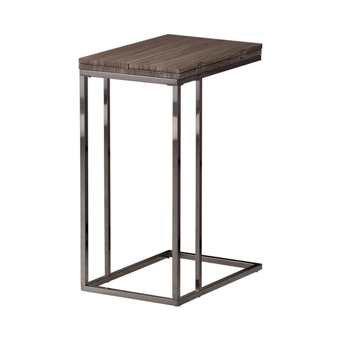 Pedro Expandable Top Accent Table Weathered Grey and Black - Casa Morelos / Coahuila Furniture (Oklahoma City, OK)