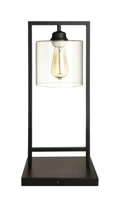Shoto Glass Shade Table Lamp Black - Casa Morelos / Coahuila Furniture (Oklahoma City, OK)