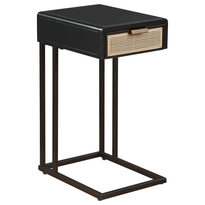 Amherst 1-drawer Radio Weave Cane Metal Side Table - Casa Morelos / Coahuila Furniture (Oklahoma City, OK)