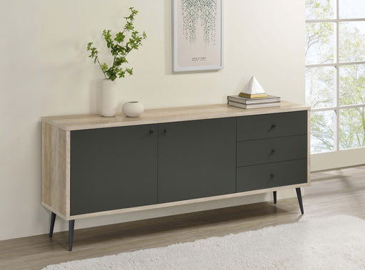 Maeve 2-door Engineered Wood Accent Cabinet Grey and Antique Pine - Casa Morelos / Coahuila Furniture (Oklahoma City, OK)