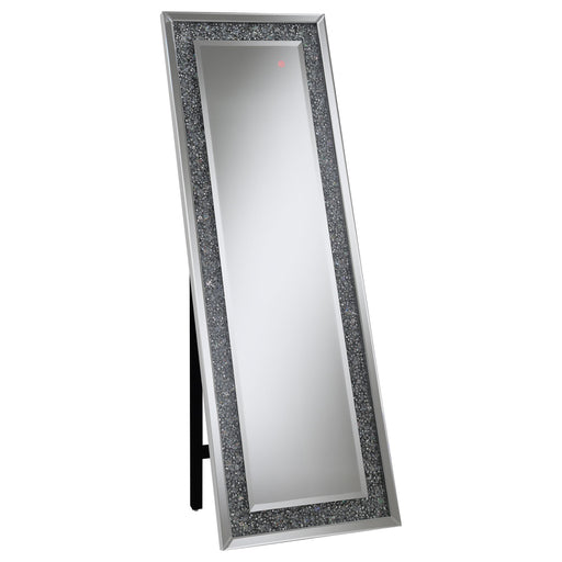 Carisi Rectangular Standing Mirror with LED Lighting Silver - Casa Morelos / Coahuila Furniture (Oklahoma City, OK)