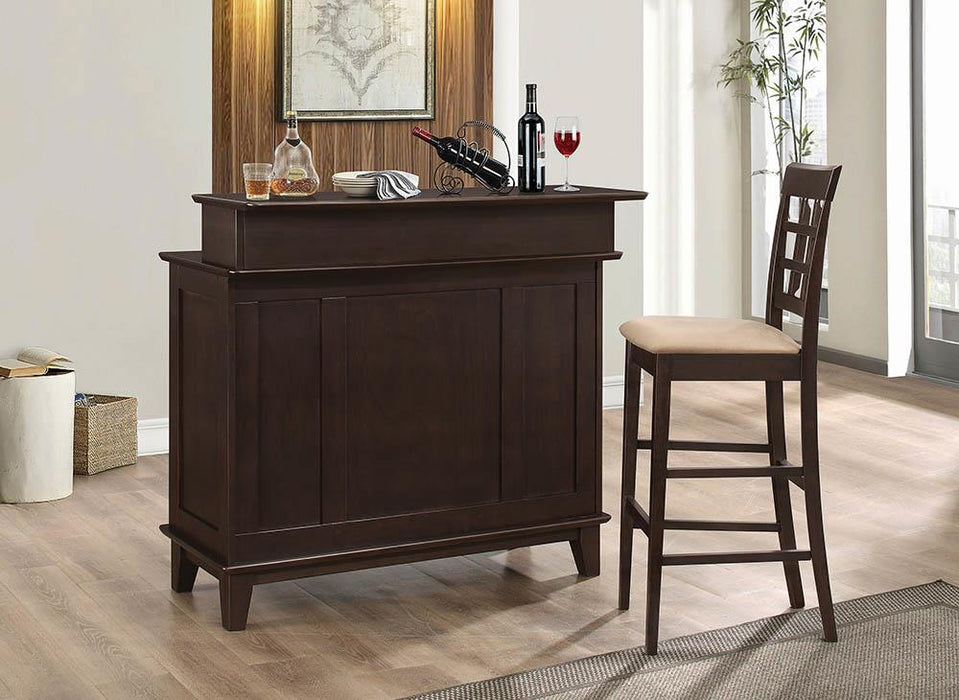 Gabriel Upholstered Counter Height Stools Cappuccino and Beige (Set of 2) - Casa Morelos / Coahuila Furniture (Oklahoma City, OK)