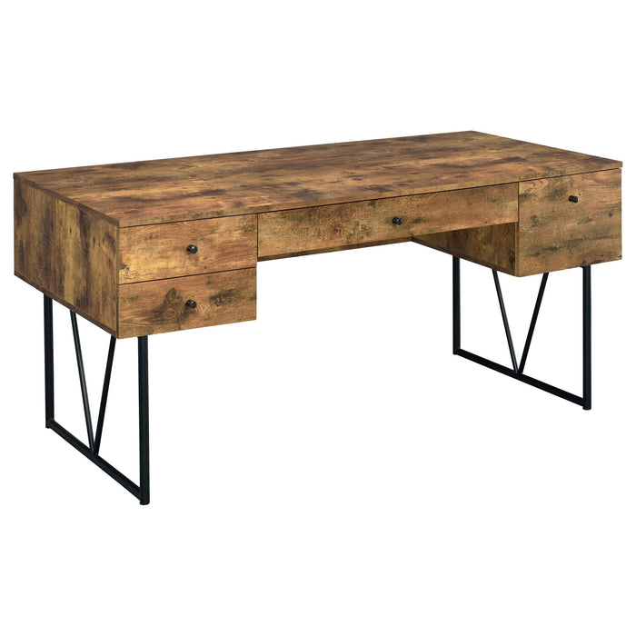Analiese 4-drawer Writing Desk Antique Nutmeg - Casa Morelos / Coahuila Furniture (Oklahoma City, OK)