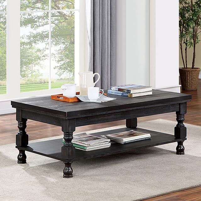 CALANDRA Coffee Table, Antique Black - Casa Morelos / Coahuila Furniture (Oklahoma City, OK)