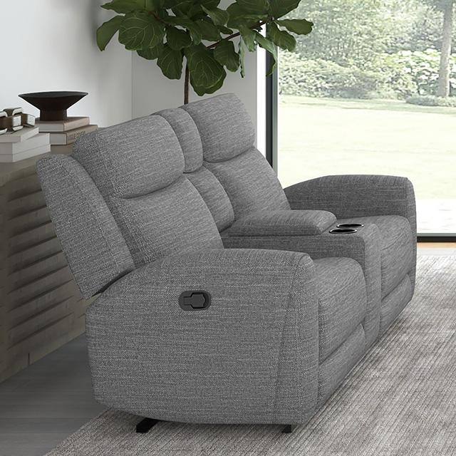 Antonius Manual Recliner Loveseat w/ Console - Casa Morelos / Coahuila Furniture (Oklahoma City, OK)