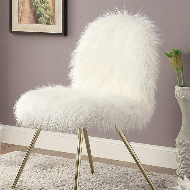 Caoimhe White/Gold Accent Chair - Casa Morelos / Coahuila Furniture (Oklahoma City, OK)