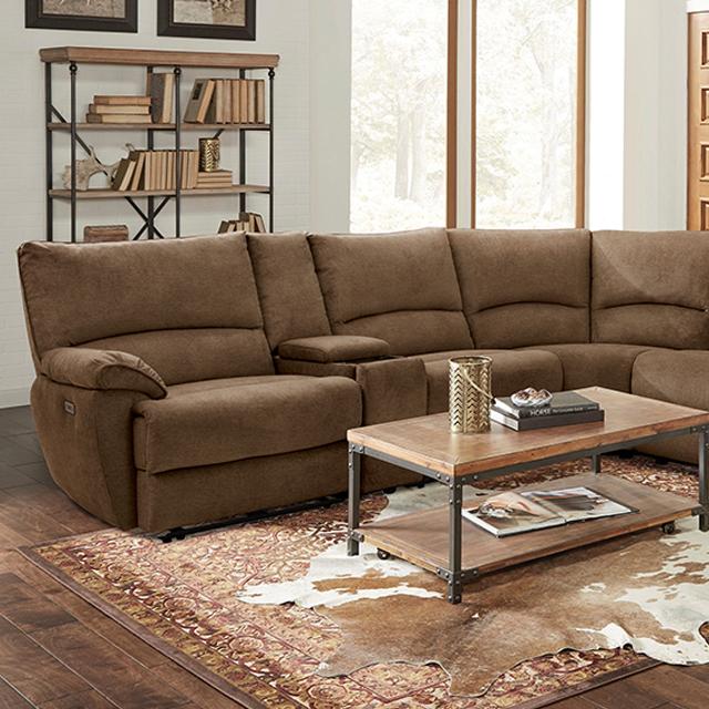 CERELIA Power Sectional, Brown - Casa Morelos / Coahuila Furniture (Oklahoma City, OK)