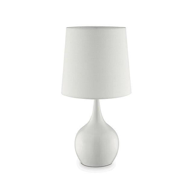 Edie White 23.5"H Glossy White Table Lamp - Casa Morelos / Coahuila Furniture (Oklahoma City, OK)