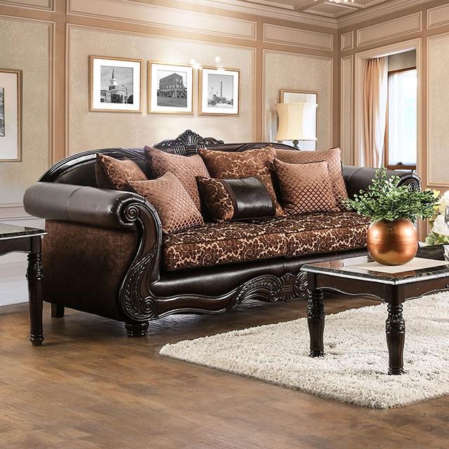 ELPIS Brown/Espresso Sofa - Casa Morelos / Coahuila Furniture (Oklahoma City, OK)