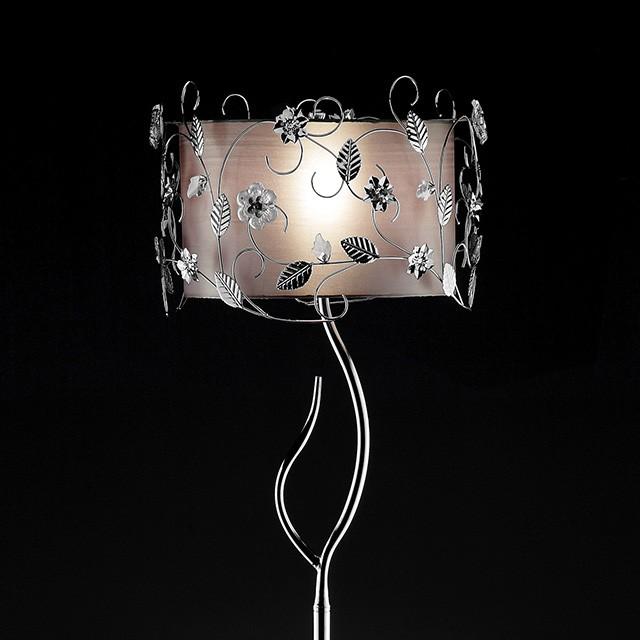 Elva Silver/Chrome Floor Lamp, Double Shade - Casa Morelos / Coahuila Furniture (Oklahoma City, OK)