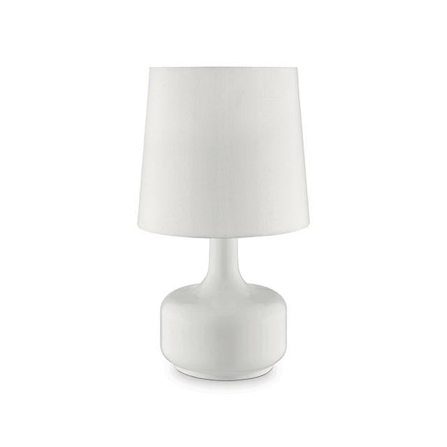 Farah White 17"H Glossy White Table Lamp - Casa Morelos / Coahuila Furniture (Oklahoma City, OK)