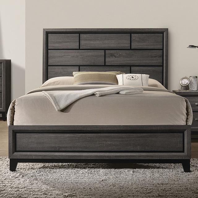 Errico Bed Grey & White - Casa Morelos / Coahuila Furniture (Oklahoma City, OK)