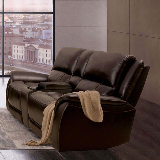 GORGIUS Power Loveseat, Espresso - Casa Morelos / Coahuila Furniture (Oklahoma City, OK)