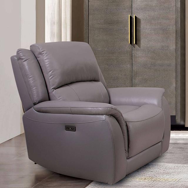 GORGIUS Power Recliner, Light Gray - Casa Morelos / Coahuila Furniture (Oklahoma City, OK)