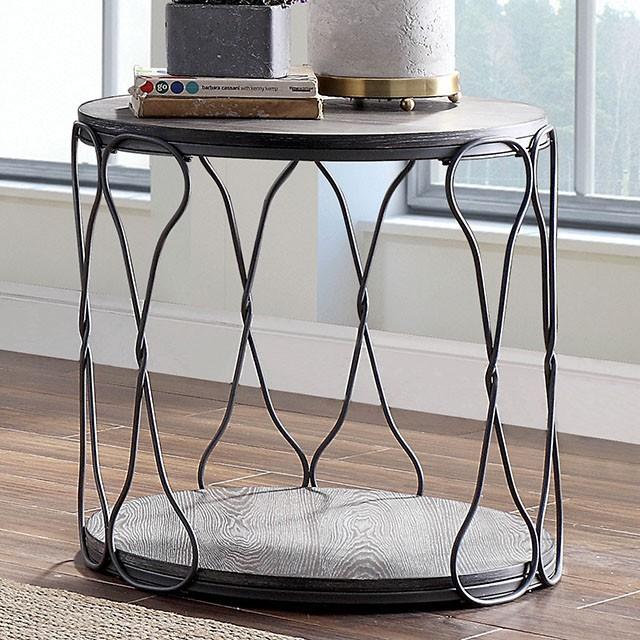 Hawdon Gray End Table - Casa Morelos / Coahuila Furniture (Oklahoma City, OK)