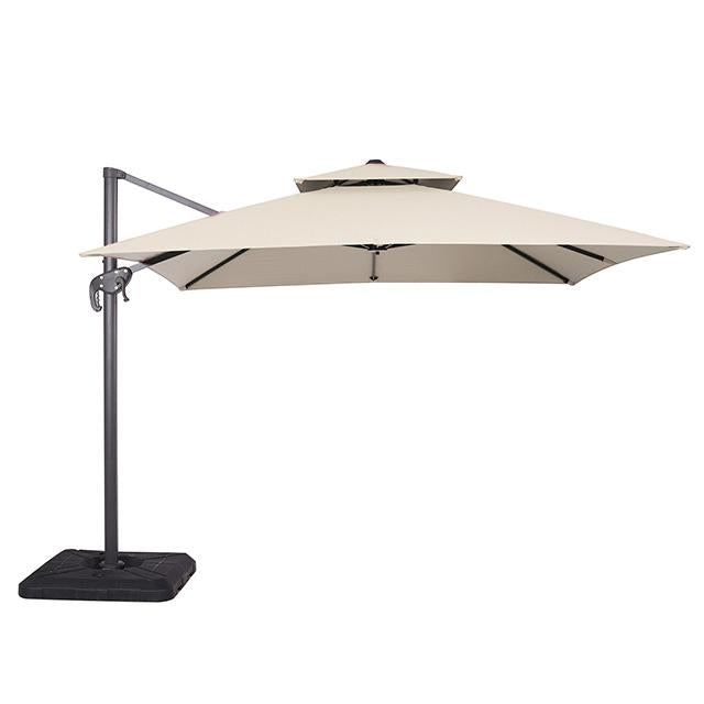 Hero 10 Ft Square Umbrella w/ Double Top + 37" Large Base - Casa Morelos / Coahuila Furniture (Oklahoma City, OK)