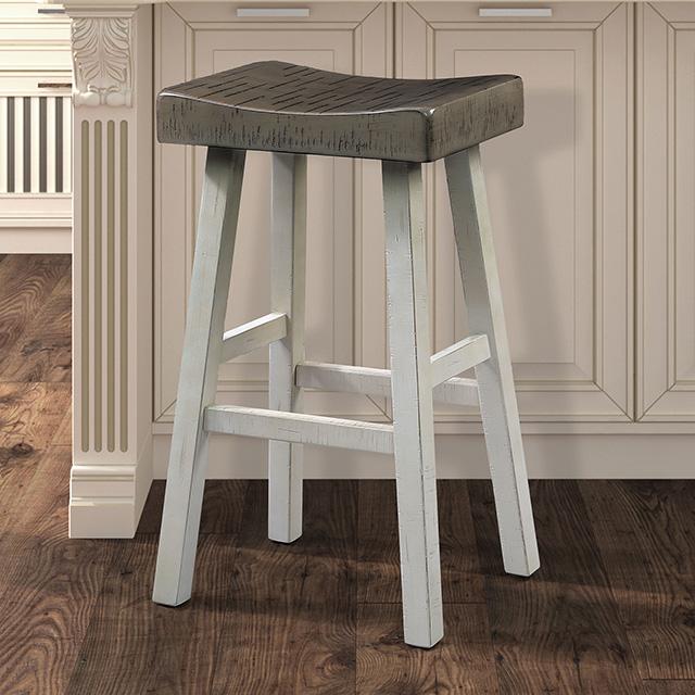Biasca 29" Stool (2/CTN) White, Brown, & Black - Casa Morelos / Coahuila Furniture (Oklahoma City, OK)