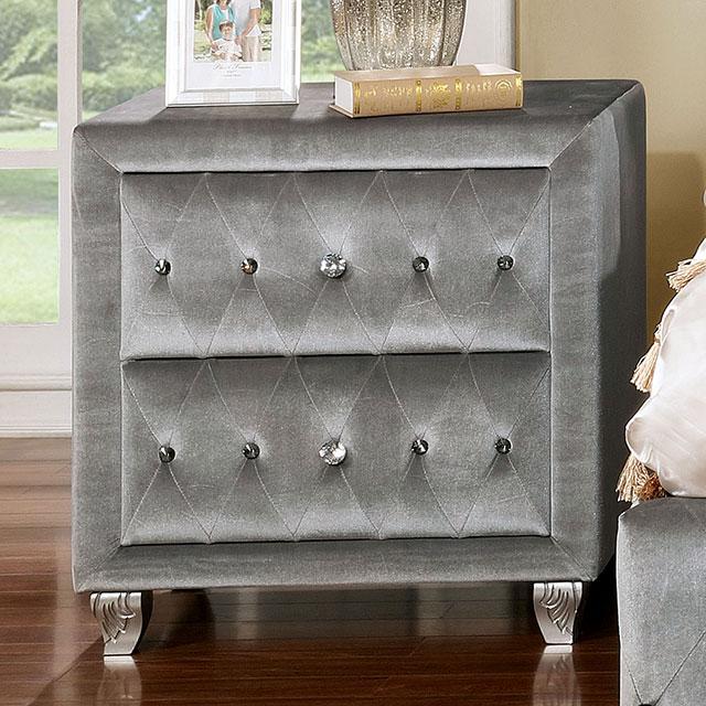 Alzir Gray Night Stand - Casa Morelos / Coahuila Furniture (Oklahoma City, OK)