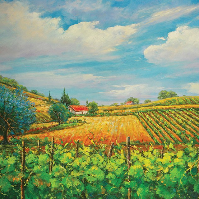Summer In Napa Printed Canvas Painting - Casa Morelos / Coahuila Furniture (Oklahoma City, OK)