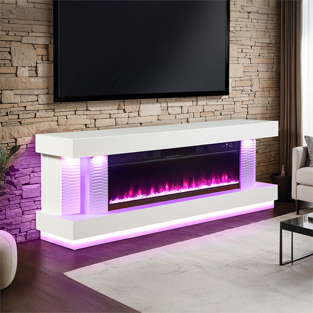 Peseux 71" TV Stand w/ Electric Fire Place - Casa Morelos / Coahuila Furniture (Oklahoma City, OK)