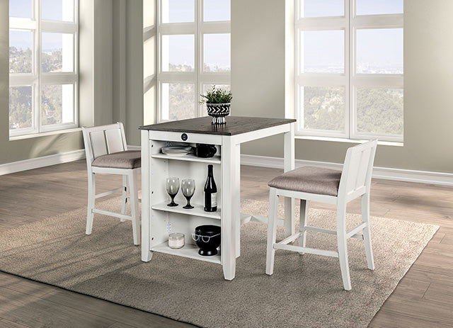 Lescles 3 Pc Counter Ht Set (1 Table + 2 Chairs) - Casa Morelos / Coahuila Furniture (Oklahoma City, OK)