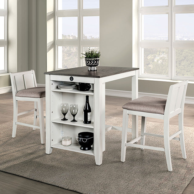 Lescles 3 Pc Counter Ht Set (1 Table + 2 Chairs) - Casa Morelos / Coahuila Furniture (Oklahoma City, OK)
