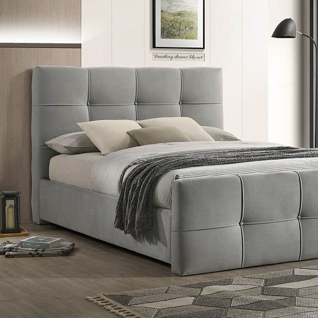 Merced Bed Gray & Ivory - Casa Morelos / Coahuila Furniture (Oklahoma City, OK)