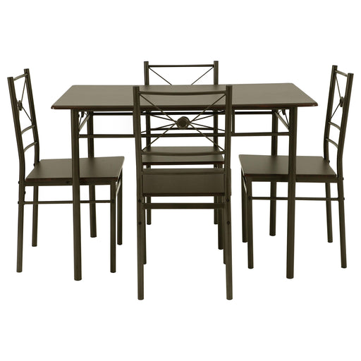 Anna 5-piece Rectangular Dining Set Dark Bronze - Casa Morelos / Coahuila Furniture (Oklahoma City, OK)