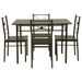 Anna 5-piece Rectangular Dining Set Dark Bronze - Casa Morelos / Coahuila Furniture (Oklahoma City, OK)