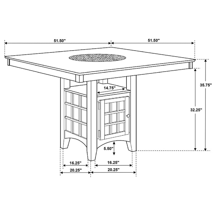 Gabriel 5 Pc Counter Height Dining Sets - Casa Morelos / Coahuila Furniture (Oklahoma City, OK)