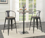 Cavalier 3-piece Square Bar Table Set Dark Elm and Black - Casa Morelos / Coahuila Furniture (Oklahoma City, OK)