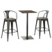 Cavalier 3-piece Square Bar Table Set Dark Elm and Black - Casa Morelos / Coahuila Furniture (Oklahoma City, OK)