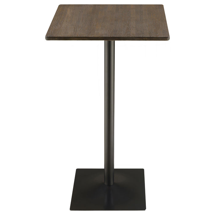 Cavalier 3-piece Square Bar Table Set Dark Elm and Black - Casa Morelos / Coahuila Furniture (Oklahoma City, OK)